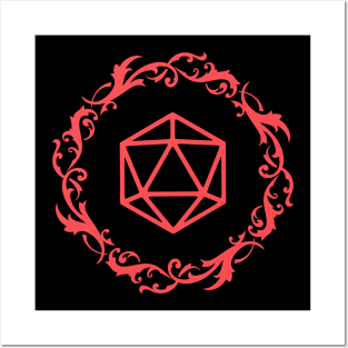 Magical D20 Dice TRPG Tabletop RPG Gaming Addict Posters and Art